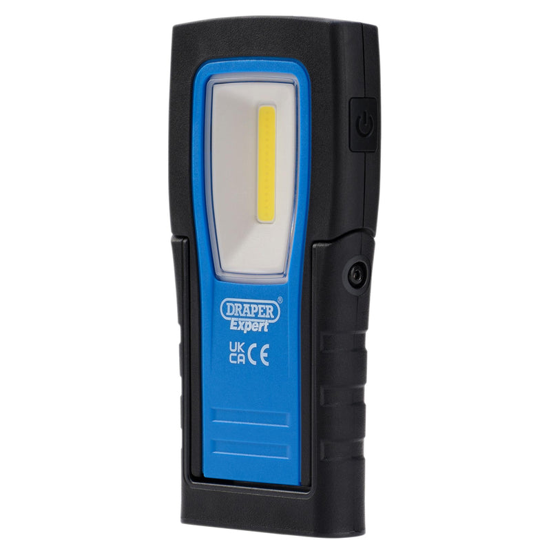 Draper 31102 Draper Expert SMD/COB LED USB Rechargeable Ultra-Thin Inspection Light, 4W, 400 Lumens, USB-C Cable Supplied