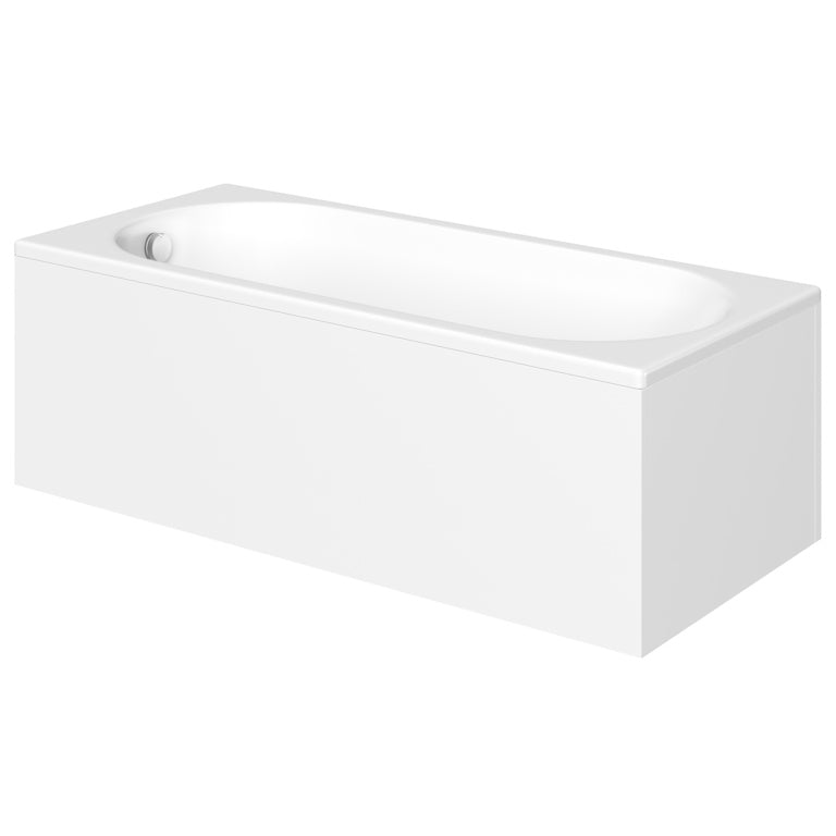 Trojan Cascade 1500 X 700mm 2 Tap Hole Single End Bath White