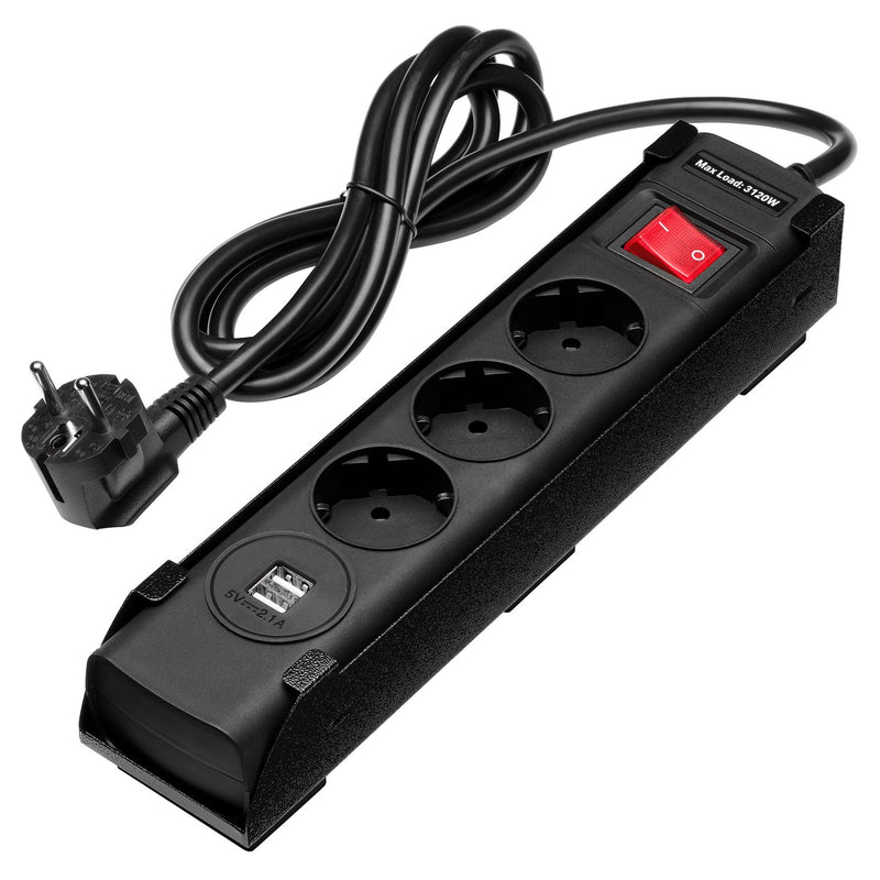 Draper 31712 BUNKER EU Power Strip with Magnetic Holder