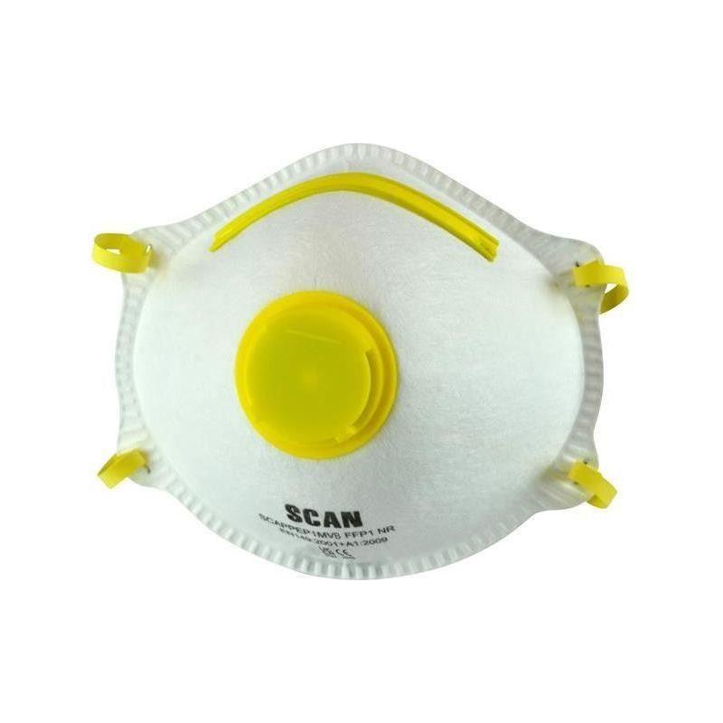 Scan Moulded Disposable Mask Valved FFP1 Protection (Pack 3) Scan - RockBottom Nothampton