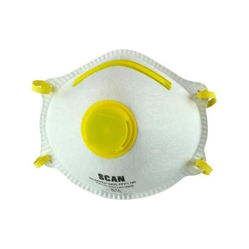 Scan Moulded Disposable Mask Valved FFP1 Protection (Pack 3) Scan - RockBottom Nothampton