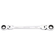 Draper HI-TORQ Metric Flexible Head Double Ring Ratchet Spanner, 10 x 11mm Draper - Town Tools