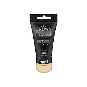 Crown Breatheasy Matt Emulsion Tester Pot 40ml Pale Gold