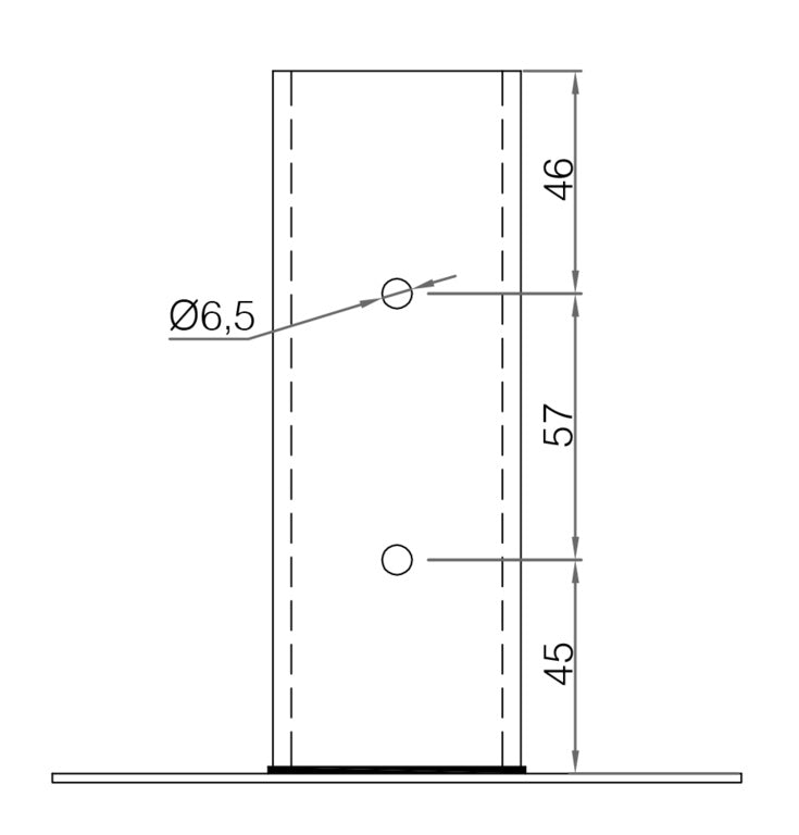 Picardy Bolt-Down Post Support 50x50mm
