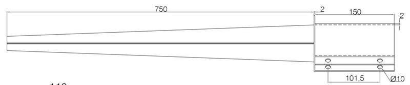 Picardy Bolt Grip Spike 75 x 75 x 750mm