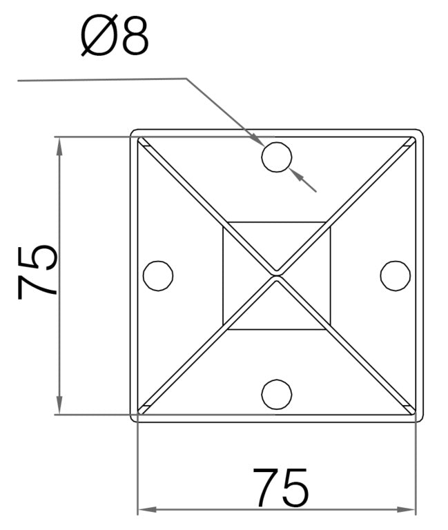 Picardy Fence Grip Spike 75 x 75 x 600mm