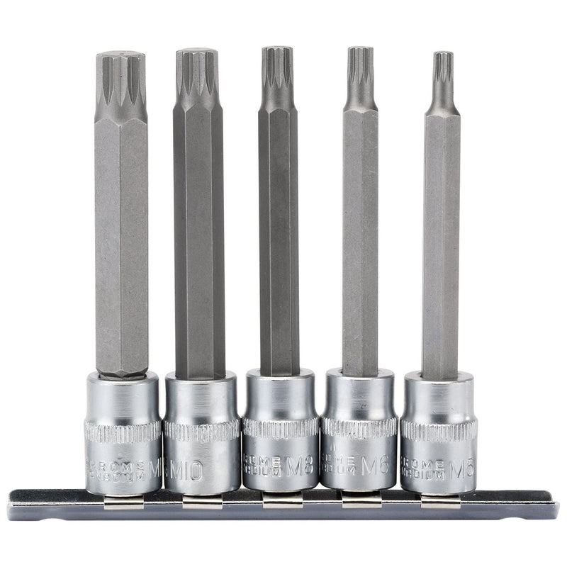 Draper Spline Socket Bit Set, 3/8" Sq. Dr. (5 Piece) 16349 Draper - Town Tools 