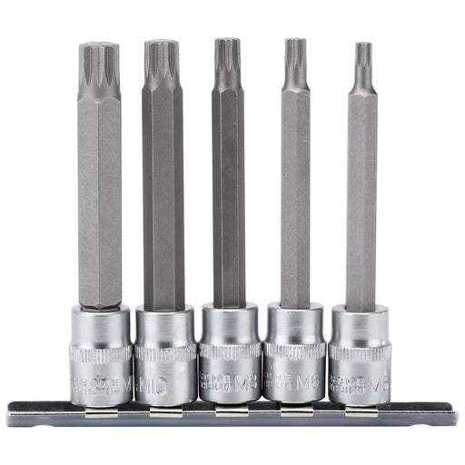 Draper Spline Socket Bit Set, 3/8" Sq. Dr. (5 Piece) 16349 Draper - Town Tools 