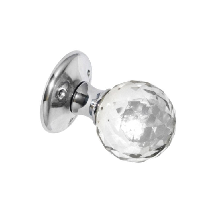 Securit Glass Ball Mortice Knobs CP 60mm