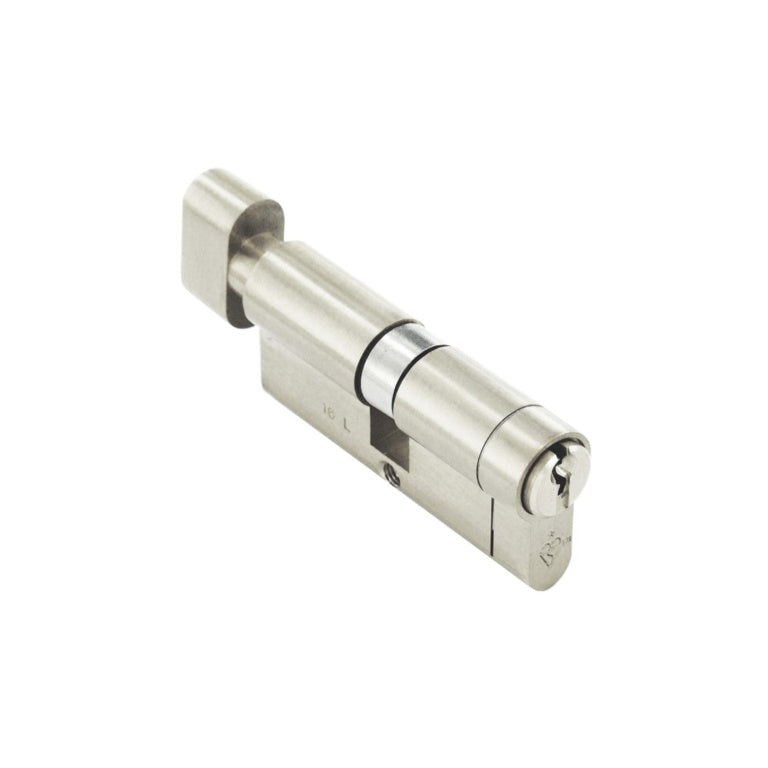 Smiths Locks Snap Safe Thumbturn Cylinder Nickel 40 x 40mm