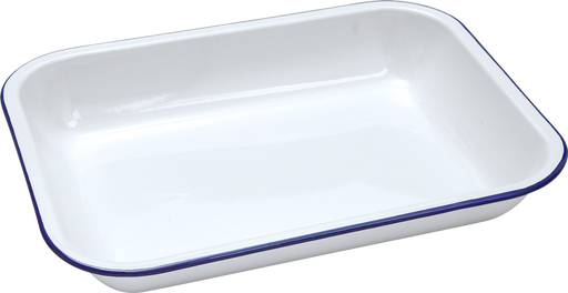 Falcon Enamel Bakepan - Traditional White 28cm x 23cm x 4.5D