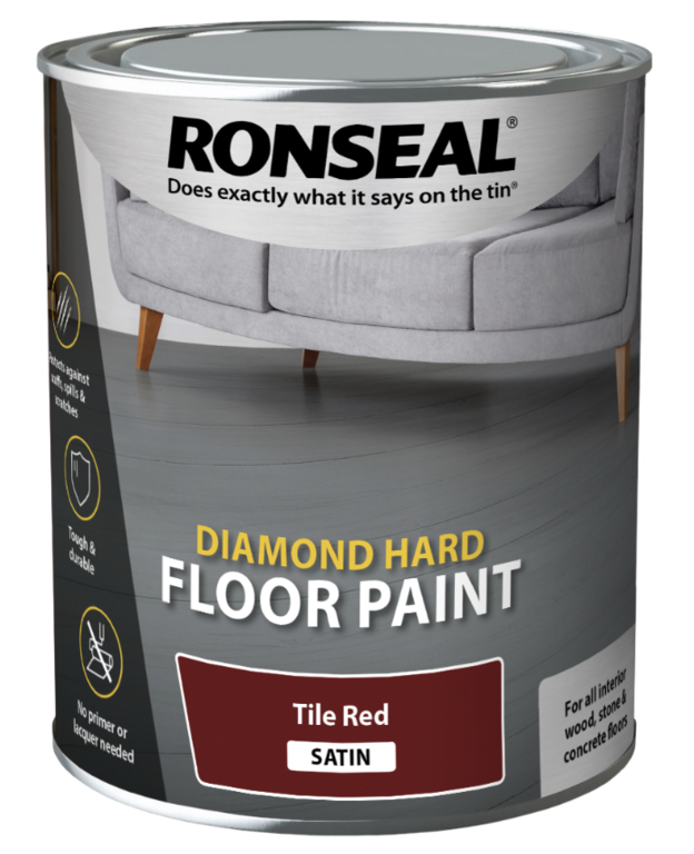 Ronseal Diamond Hard Floor Paint 750ml Red