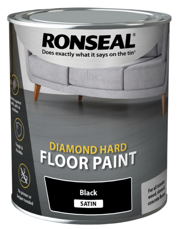 Ronseal Diamond Hard Floor Paint 750ml Black