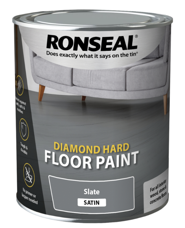 Ronseal Diamond Hard Floor Paint 750ml Slate