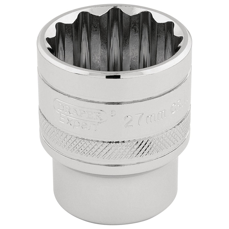 Draper Draper HI-TORQ 12 Point Socket, 1/2" Sq. Dr., 27mm Draper - Town Tools