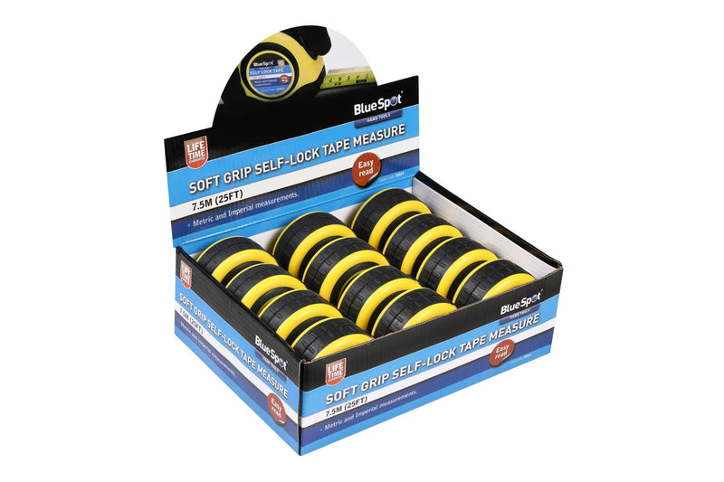 Blue Spot Tools Soft Grip Auto-Lock Tape Measure