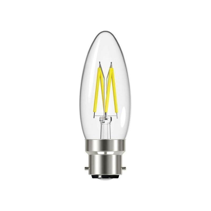 Energizer® LED BC (B22) Candle Filament Dimmable Bulb, Warm White 470 lm 4W Energizer® - RockBottom Northamptin