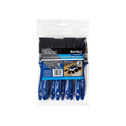 Bluespot Tools Synthetic Workshop Paint Brush Set, 10 Piece BlueSpot Tools - RockBottom Northampton