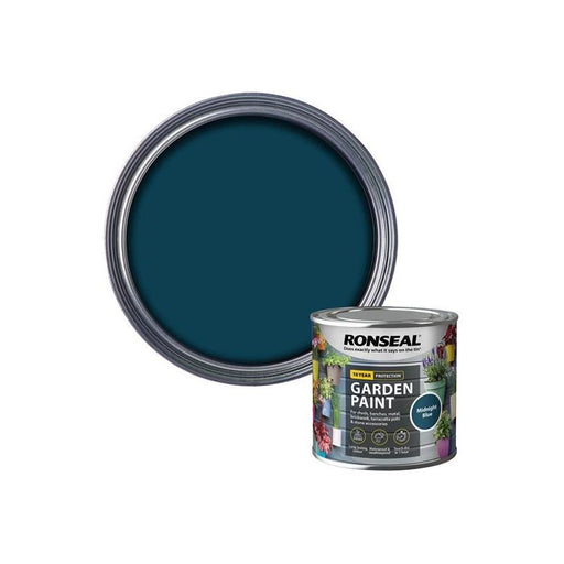 Ronseal Garden Paint Midnight Blue 250ml Ronseal - RockBottom Nothampton