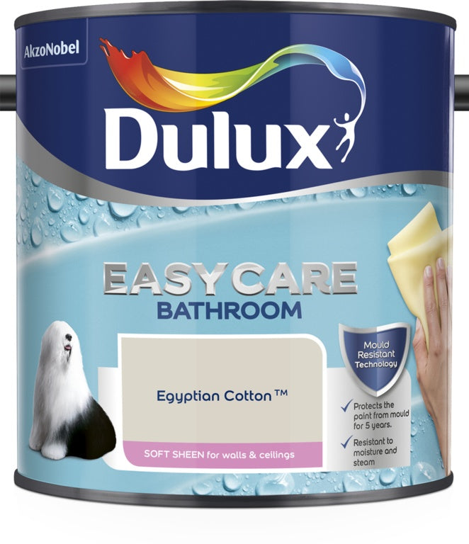Dulux Easycare Bathroom Soft Sheen 2.5L Egyptian Cotton