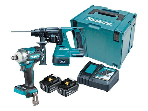 Makita DLX2372TJ Twin Pack 18V 2 x 5.0Ah Li-ion Makita - NorthantsTrade Northampton 