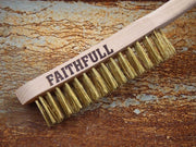 Faithfull Brass Scratch Brush, Three Row Faithfull - RockBottom Northampton