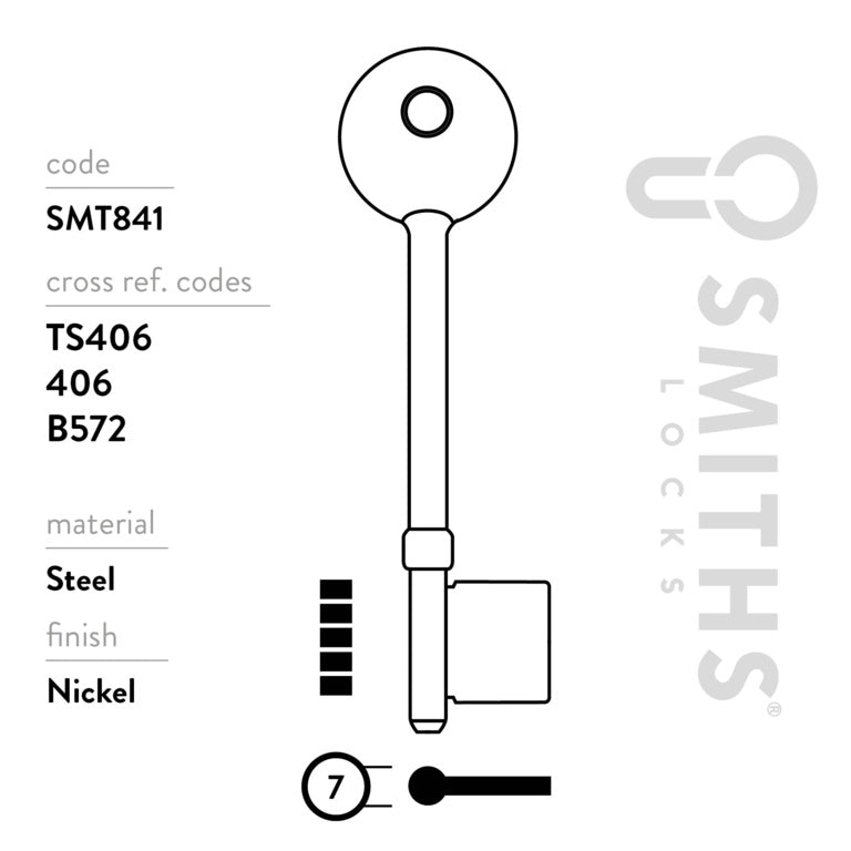 Smiths Locks Securefast 5 Lever Mortice Key Blank Pack 10
