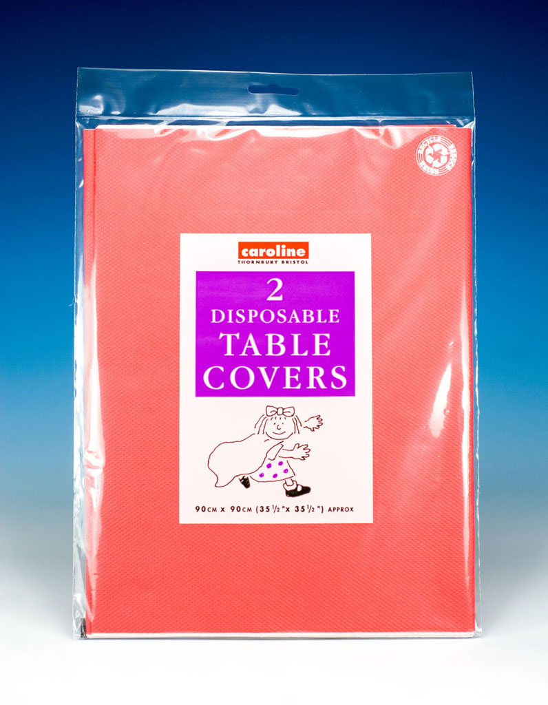 Caroline Square Paper Tablecovers 90cm Red