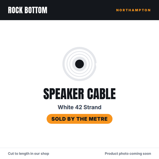 Speaker Cable White 42 Strand - Per Metre