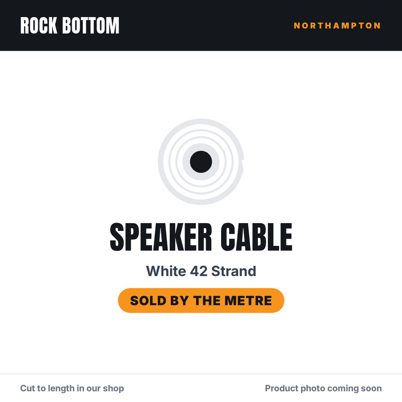Speaker Cable White 42 Strand - Per Metre