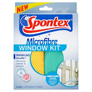 Spontex Microfibre Window Cleaning Kit