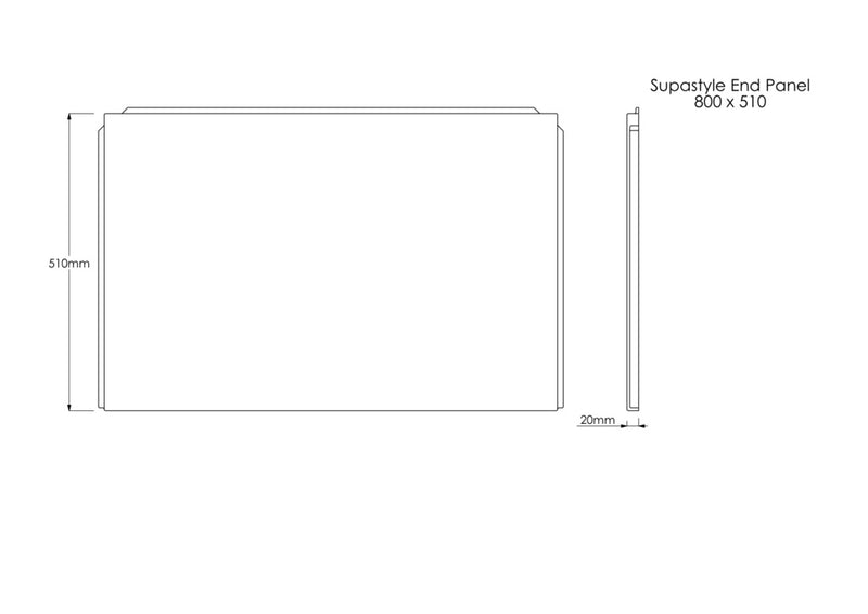Trojan Bath End Panel 800mm White