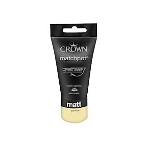 Crown Breatheasy Matt Emulsion Tester Pot 40ml Sunrise