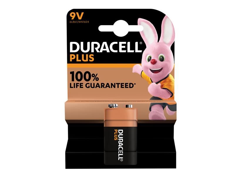 Duracell 9V Plus Power +100% Battery (Single Pack) Duracell - RockBottom Northampton