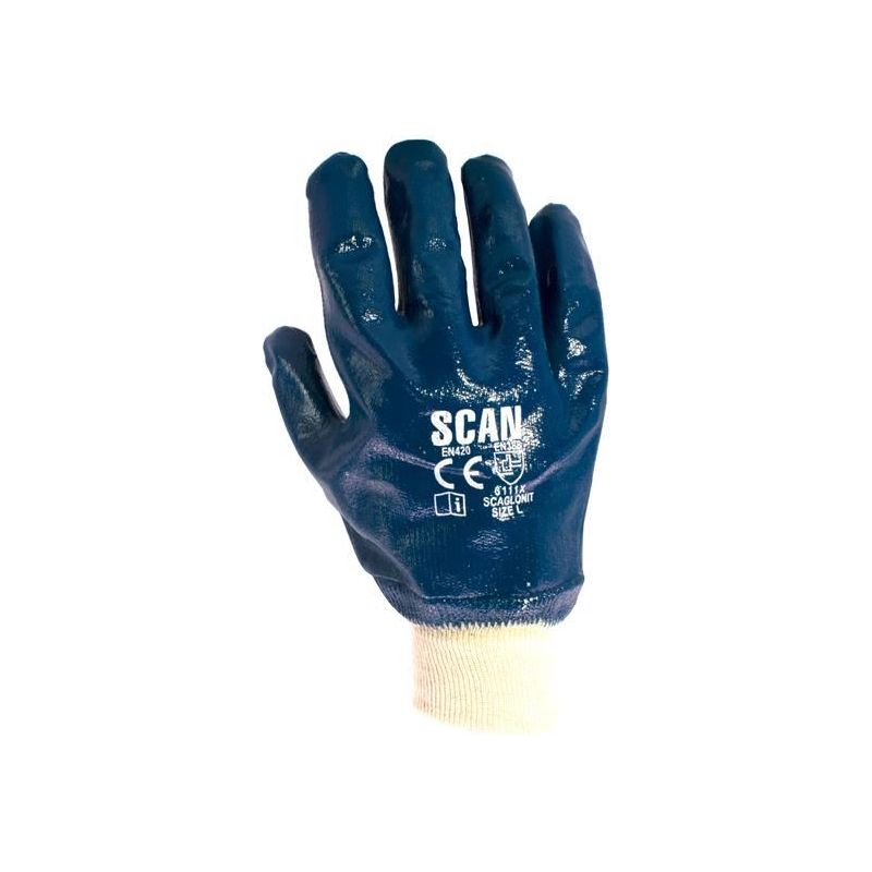 Scan Nitrile Knitwrist Heavy-Duty Gloves Scan - RockBottom Nothampton