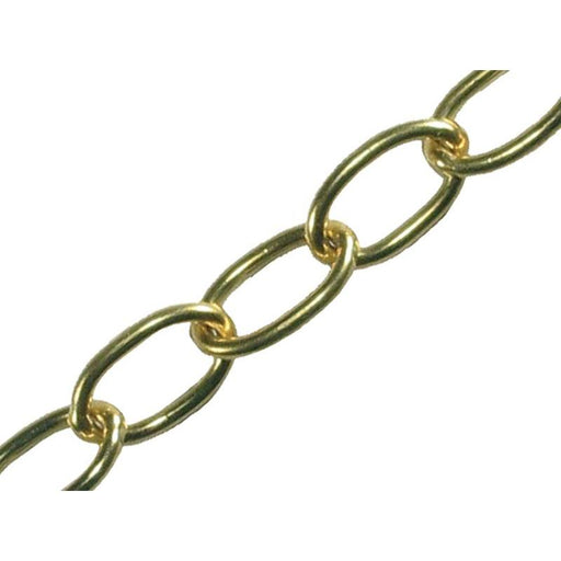 Faithfull Oval Chain 1.8mm x 10m Polished Brass Faithfull - RockBottom Northampton