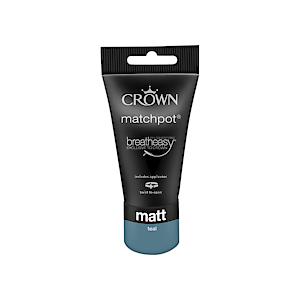 Crown Breatheasy Matt Emulsion Tester Pot 40ml Teal