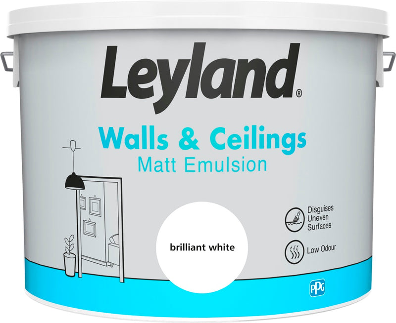 Leyland Matt Emulsion 10L Brilliant White