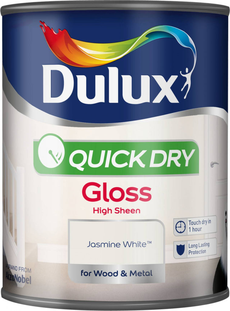 Dulux Quick Dry Gloss 750ml Jasmine White