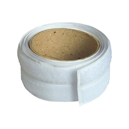 Faithfull Hook & Loop Self-Adhesive Tape 20mm x 1m White Faithfull - RockBottom Northampton