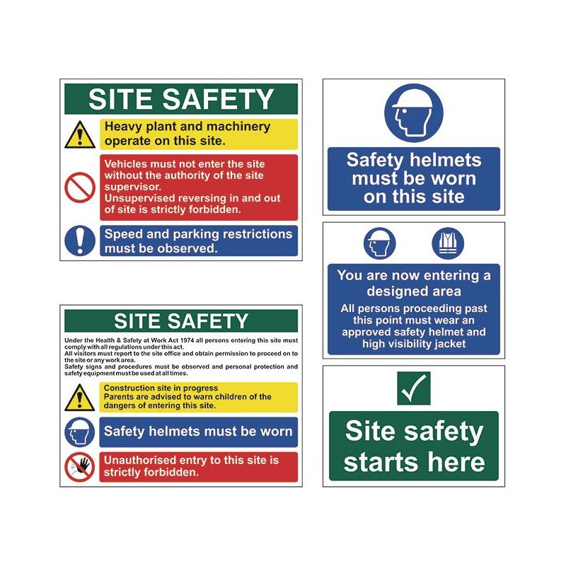 Scan PVC Construction Site Pack (5 signs) Scan - RockBottom Nothampton