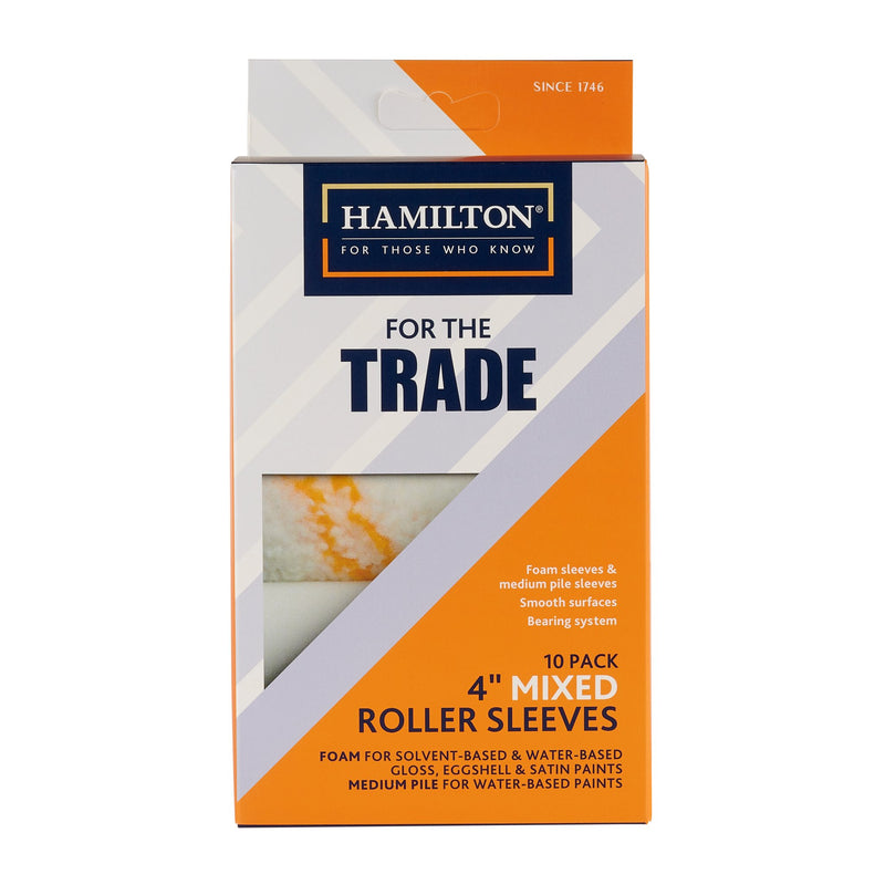 Hamilton For The Trade 4″ Mixed Roller Sleeve – 10 Pack — Trade Pack of 10