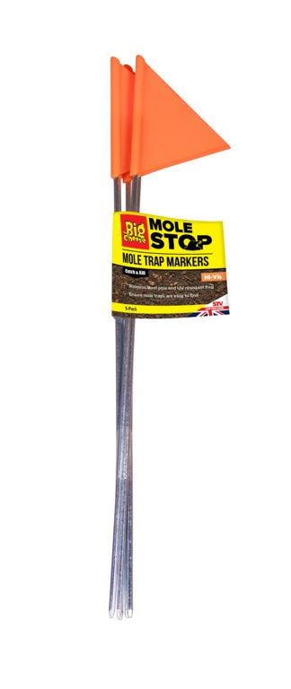 The Big Cheese Hi-Vis Mole Trap Markers Pack 5