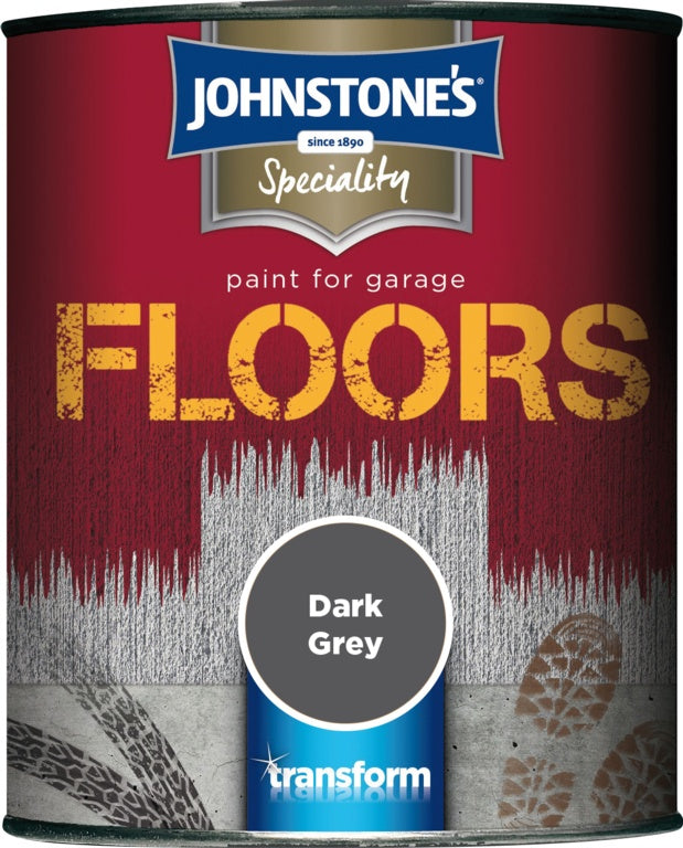 Johnstone's Garage Floor Paint Semi Gloss 750ml Dark Grey