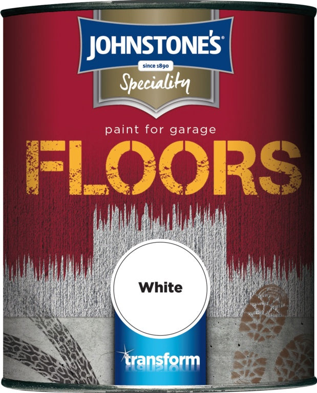 Johnstone's Garage Floor Paint Semi Gloss 750ml White