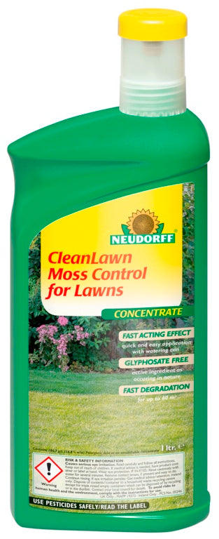 Neudorff CleanLawn Organic Moss Control For Lawns 1L Concentrate