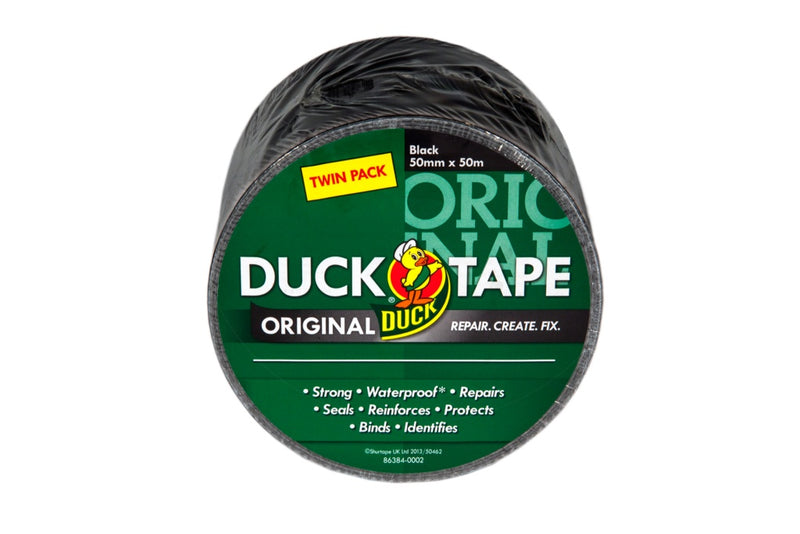 Duck Tape Original Twin Pack 50mm x 50m Black