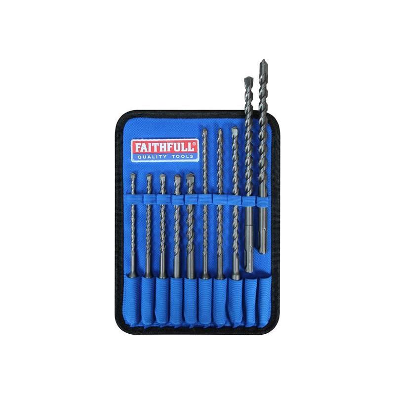 Faithfull SDS Plus Drill Bit Set, 10 Piece Faithfull - RockBottom Northampton