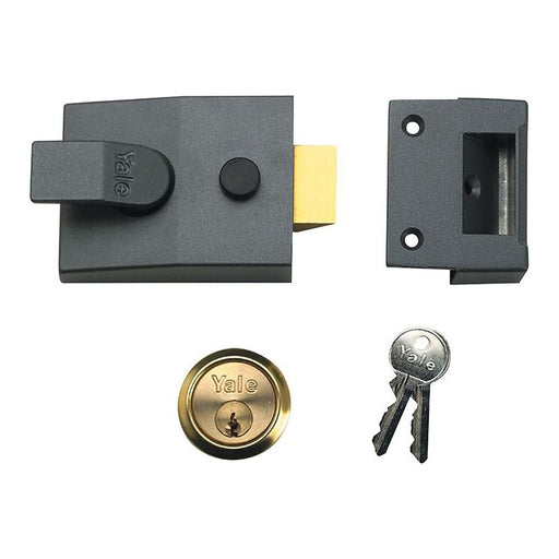 Yale Locks 89 Deadlock Nightlatch 60mm Backset DMG Finish Satin Chrome Cylinder Box Yale Locks - RockBottom Northampton