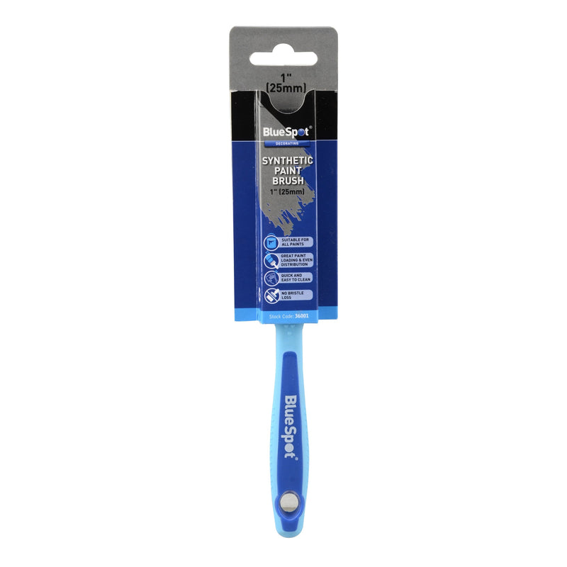 Blue Spot Tools Synthetic Paint Brush with Soft Grip Handle